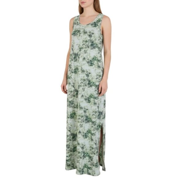 Eddie Bauer Dresses & Skirts - Eddie Bauer Maxi Dress Sleeveless Green Scoop Neck Side Slits Womens Medium New